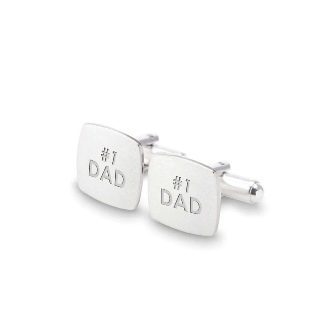 Gift for Father Engraved Silver Cufflinks Personalized Jewelry