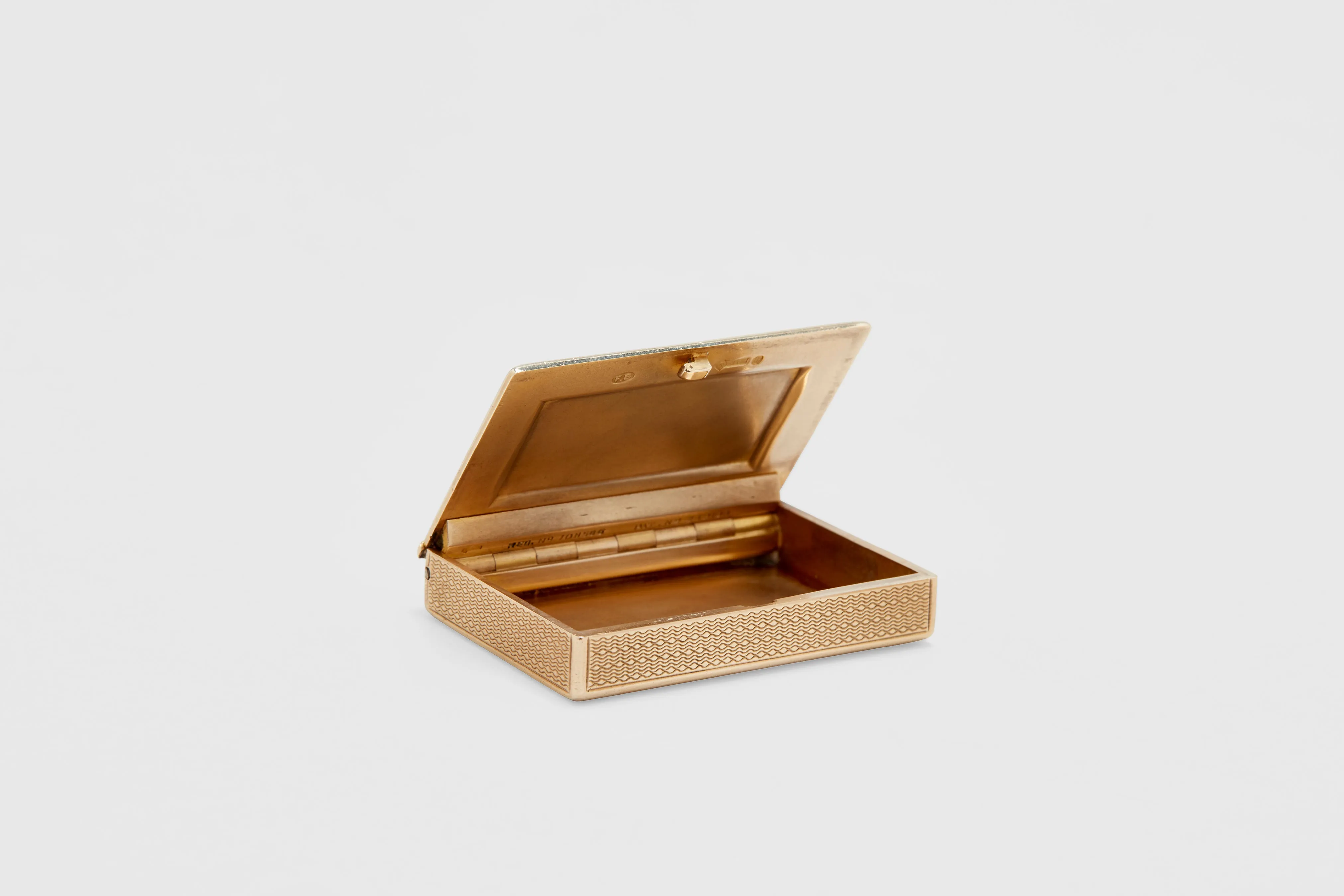 Gold Match Vesta/ Pill Box