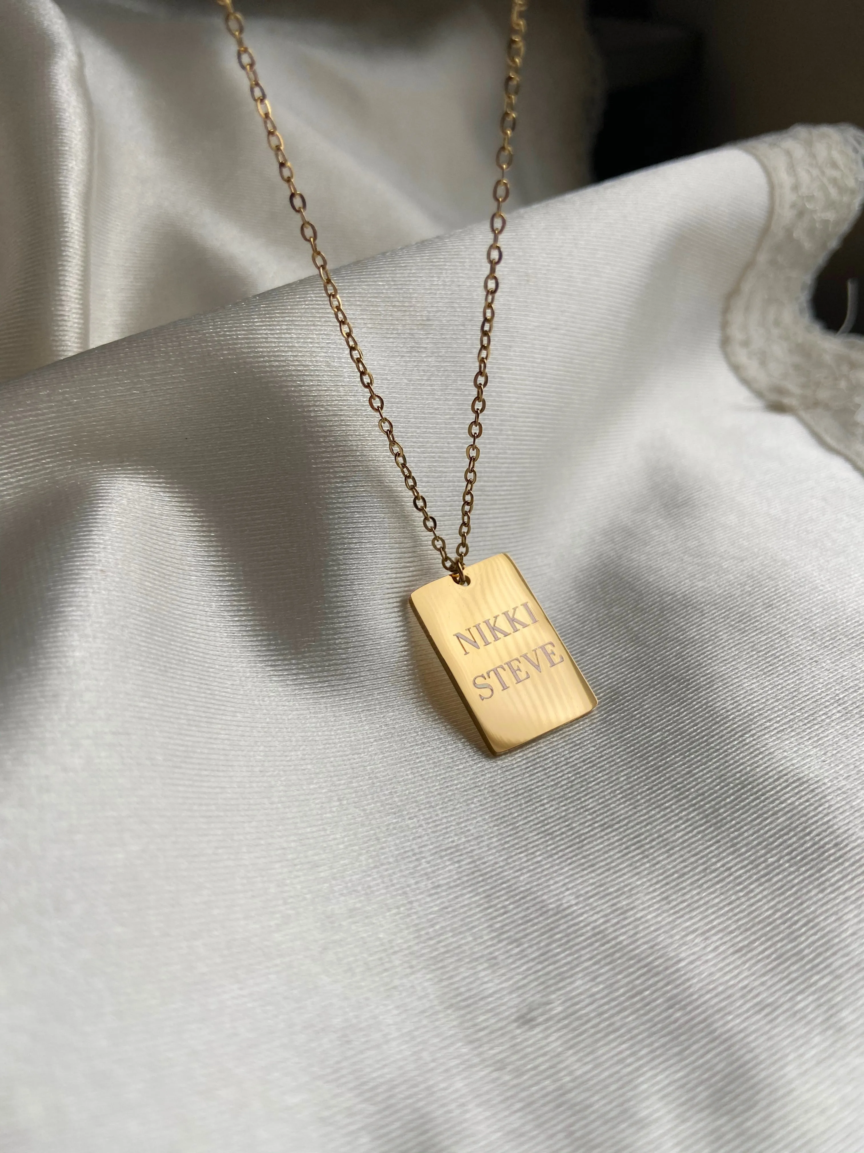 GREY Custom Engraved Necklace