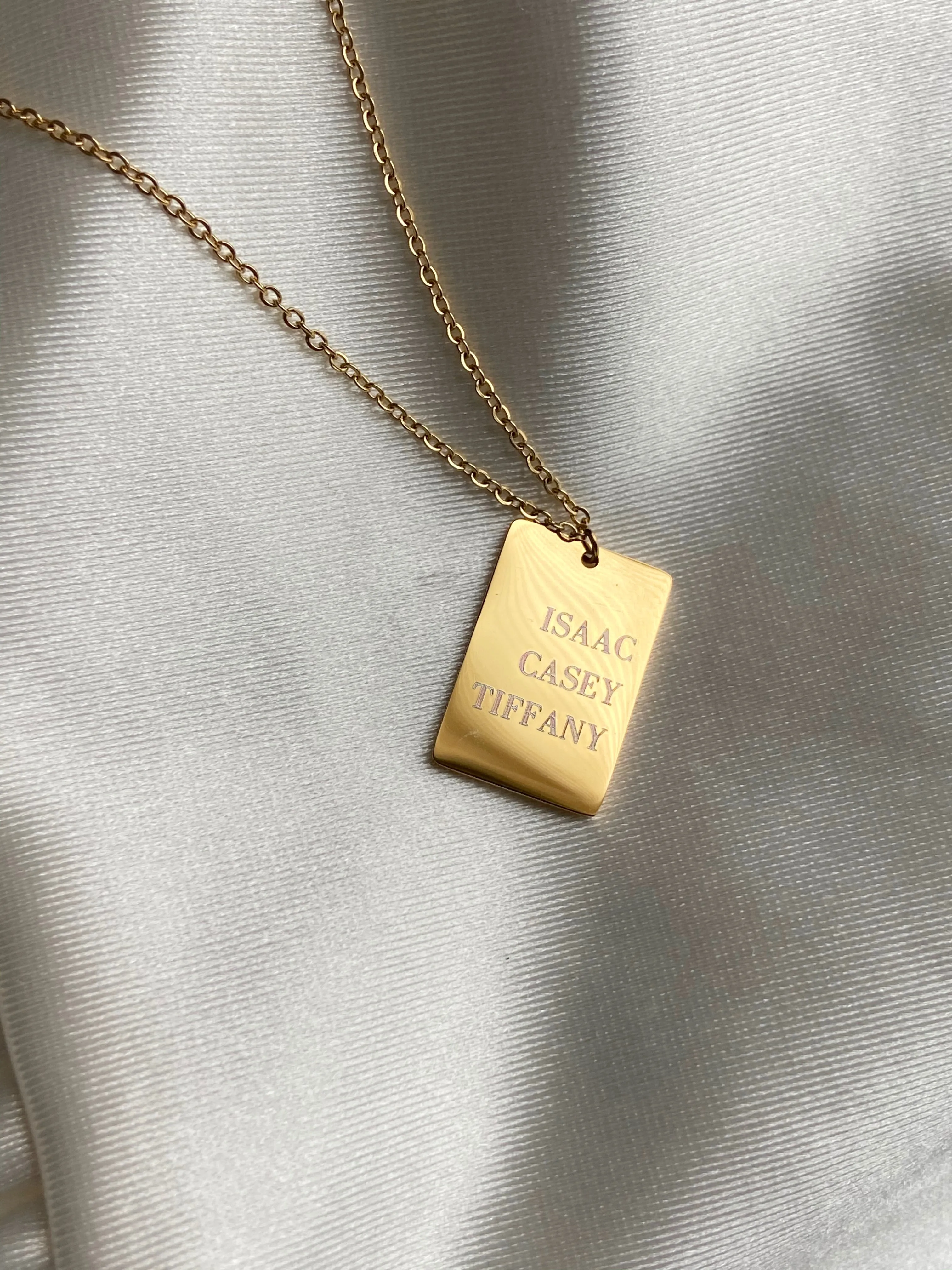 GREY Custom Engraved Necklace