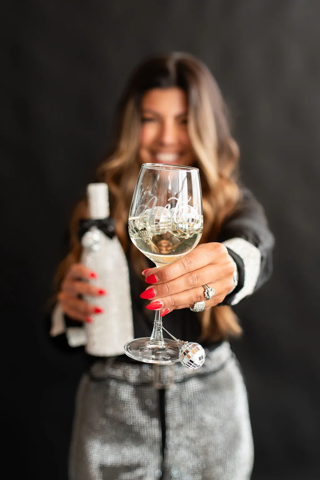 Hand Engraved Wine Glass - stem   stemless