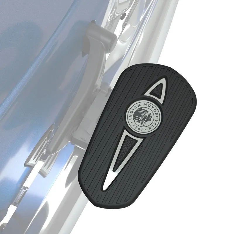 Headdress Passenger Floorboard Pads in Chrome, Pair