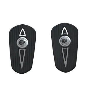 Headdress Passenger Floorboard Pads in Chrome, Pair