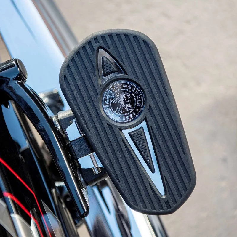Headdress Passenger Floorboard Pads in Chrome, Pair