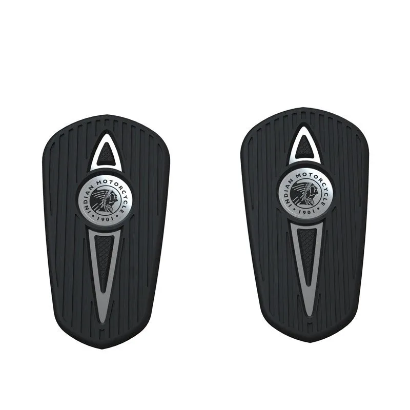 Headdress Passenger Floorboard Pads in Chrome, Pair