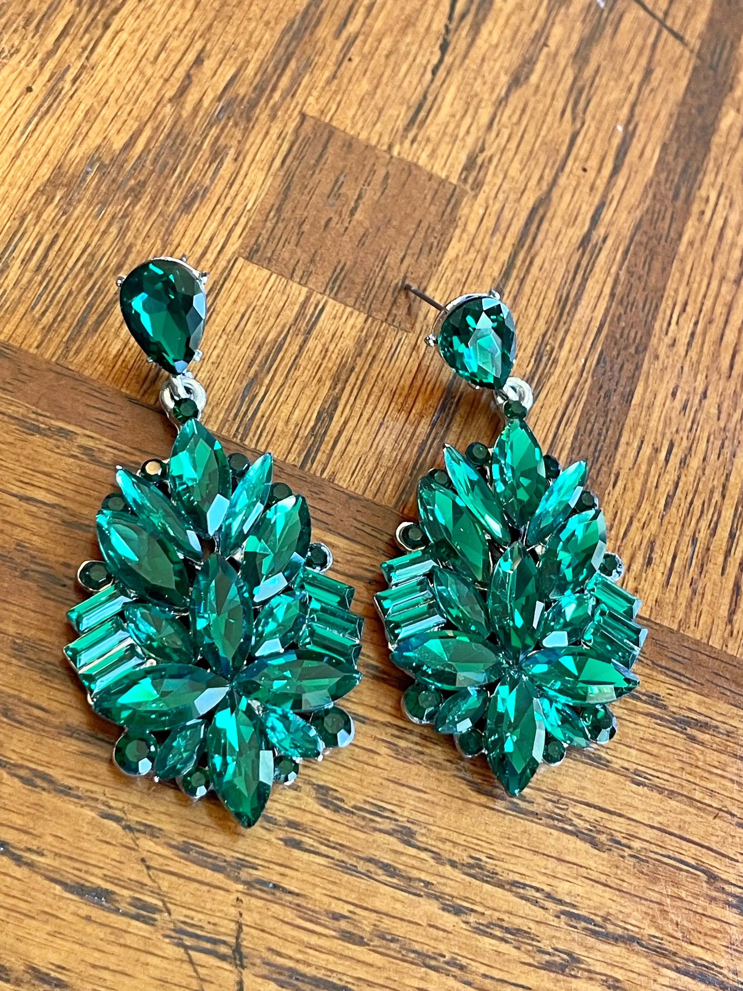Here For The Party Rhinestone Cluster Earrings