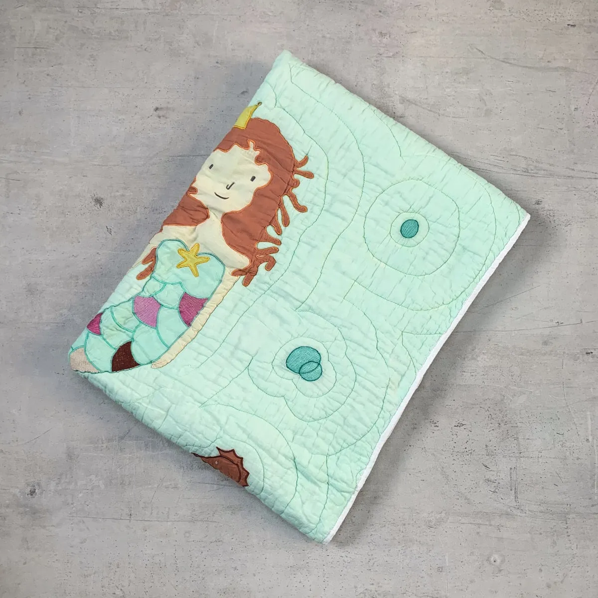 Home Artisan Perdita Mermaid Patchwork Quilt by The Merry Maison