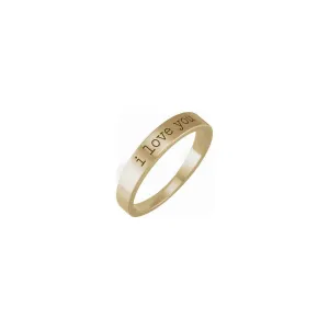 i love you' Engraved Stackable Ring