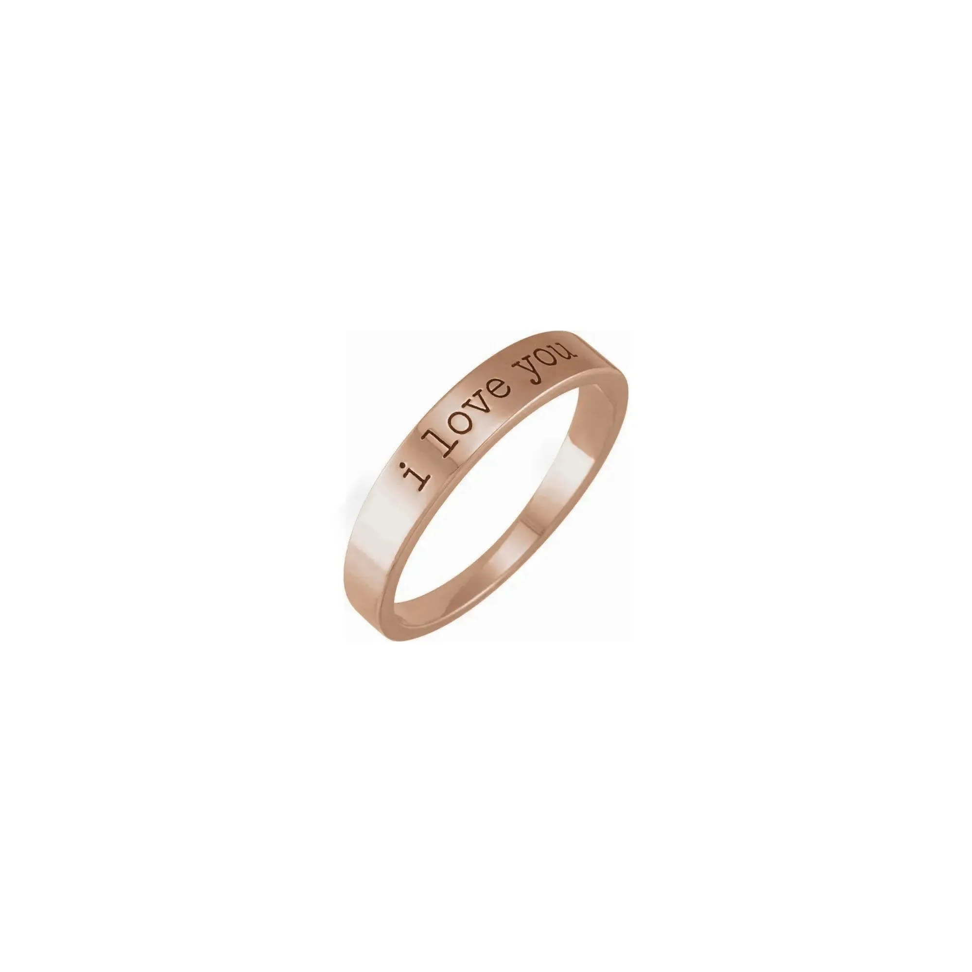 i love you' Engraved Stackable Ring