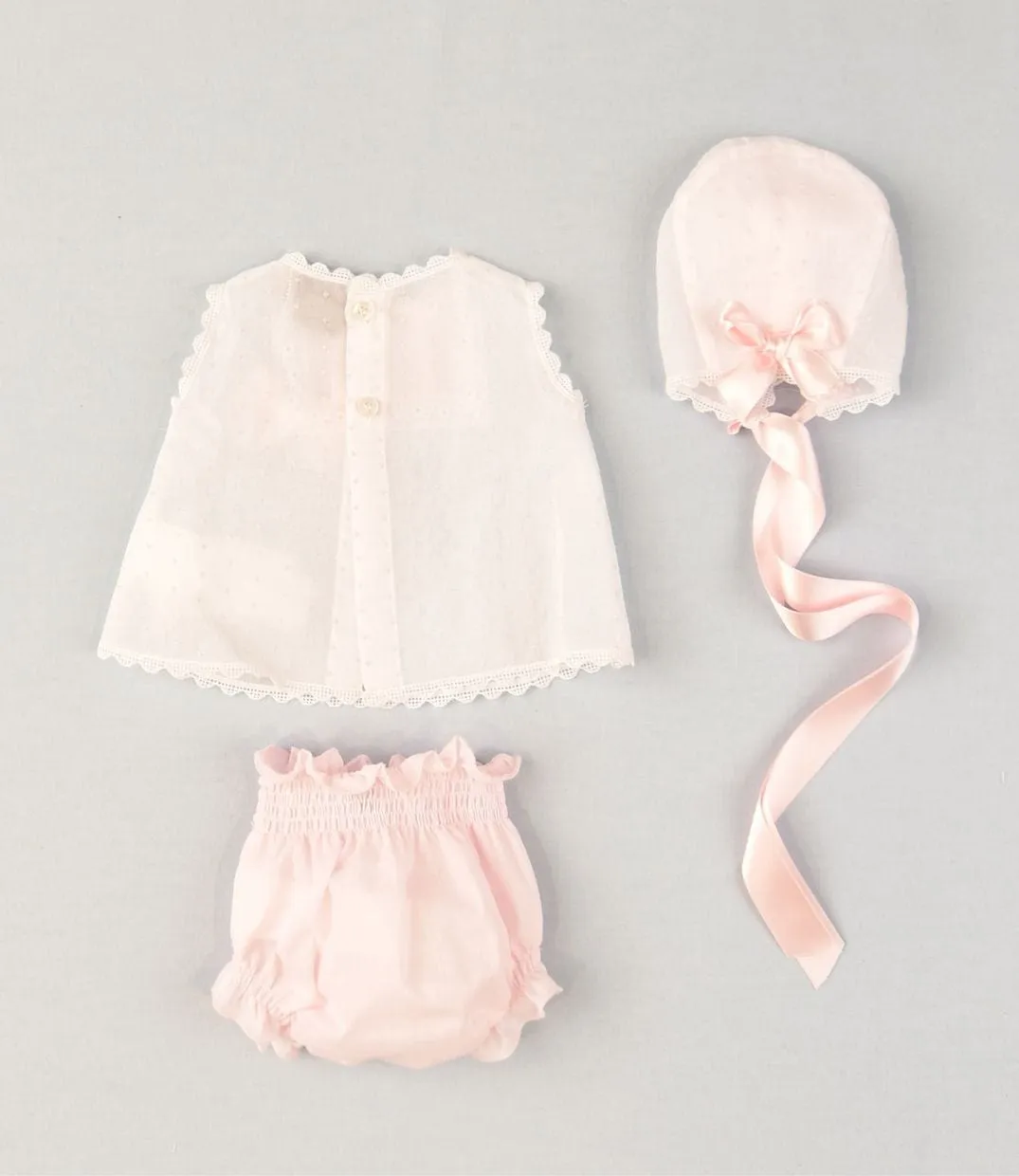 JOSE VARON - Three Piece Ribbon Dress Set - Pink