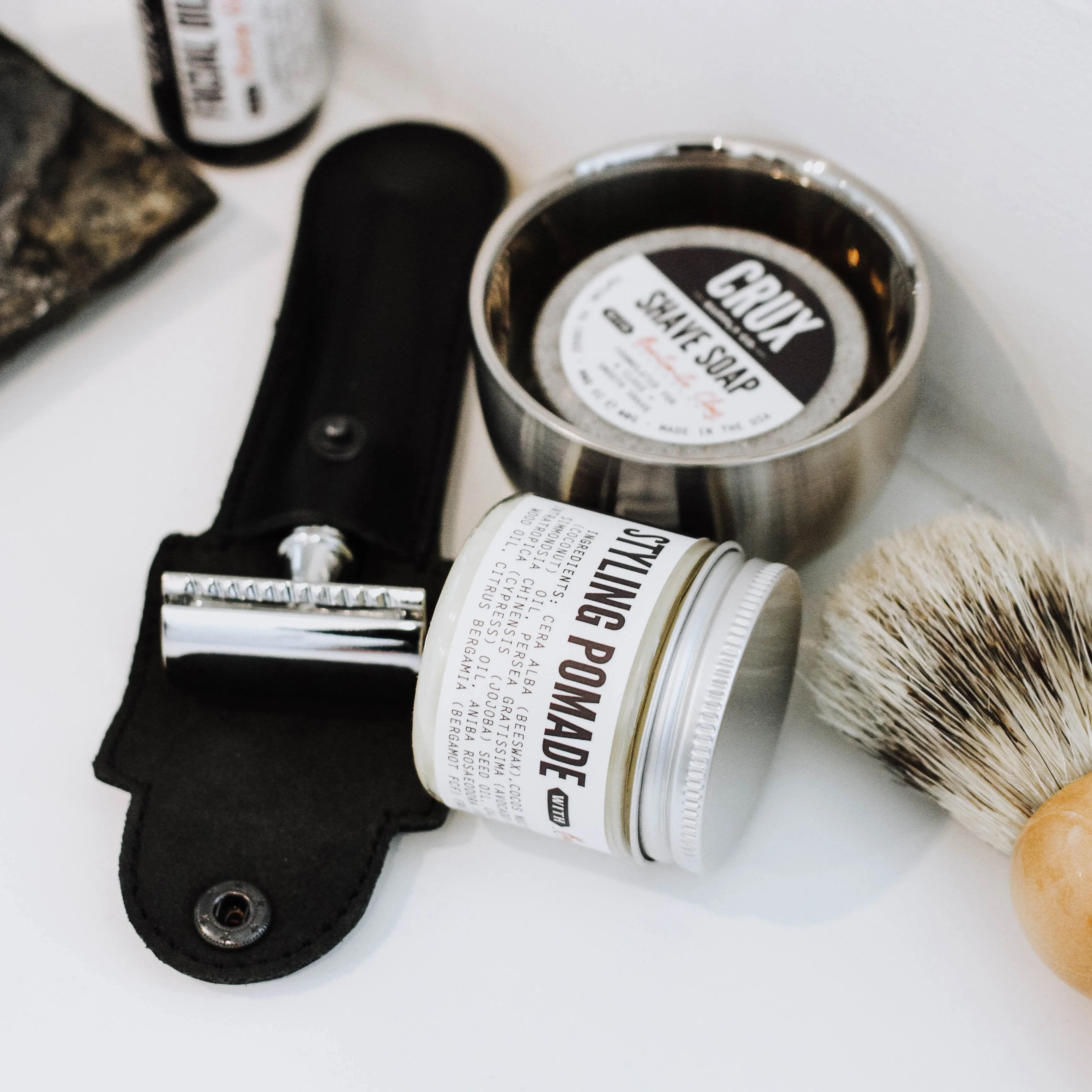 Leather Safety Razor Pouch