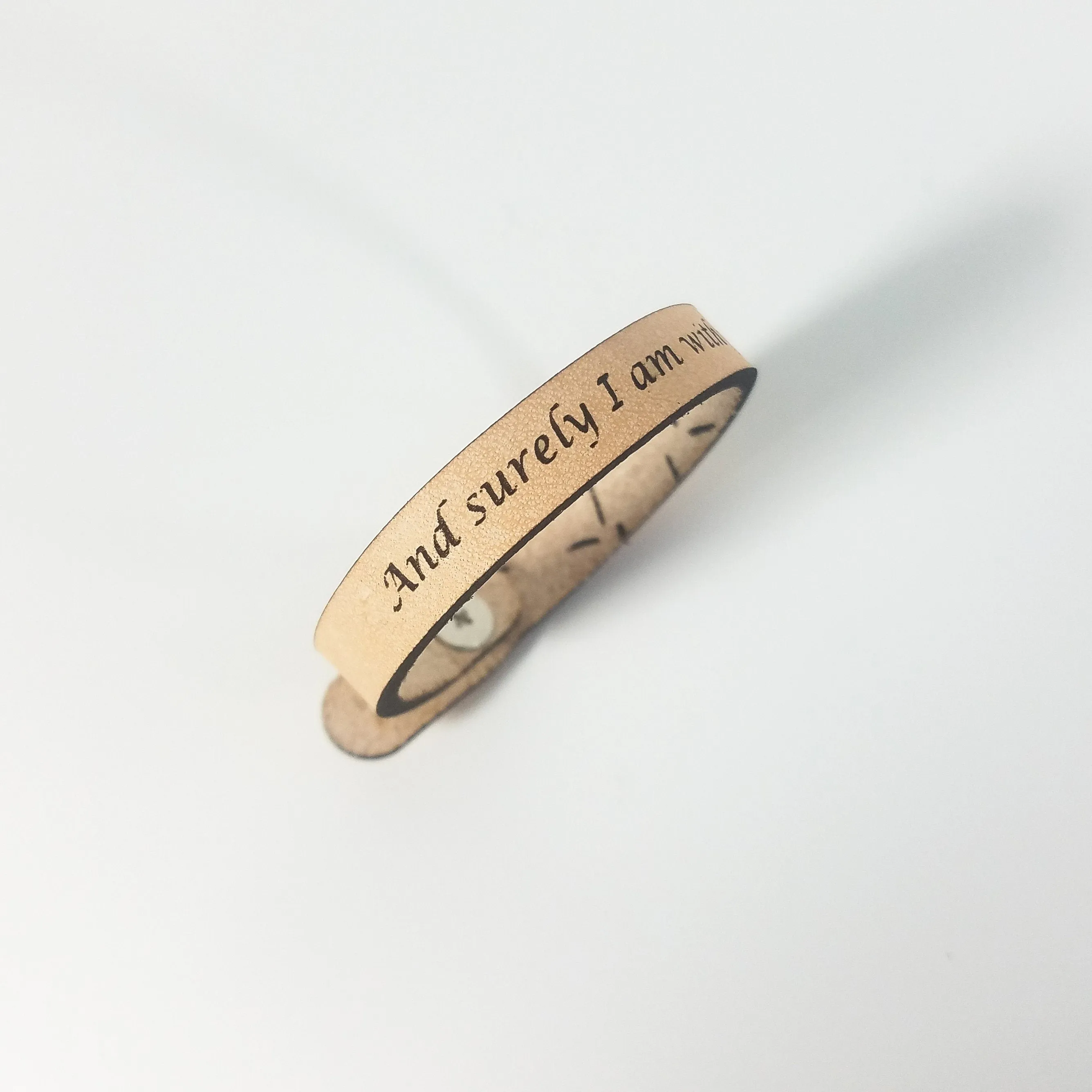 Leather Word Bracelet™  Matt 28:20