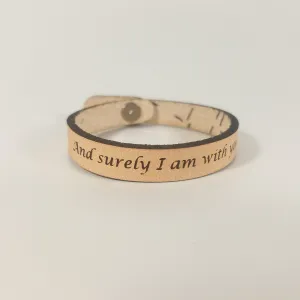 Leather Word Bracelet™  Matt 28:20