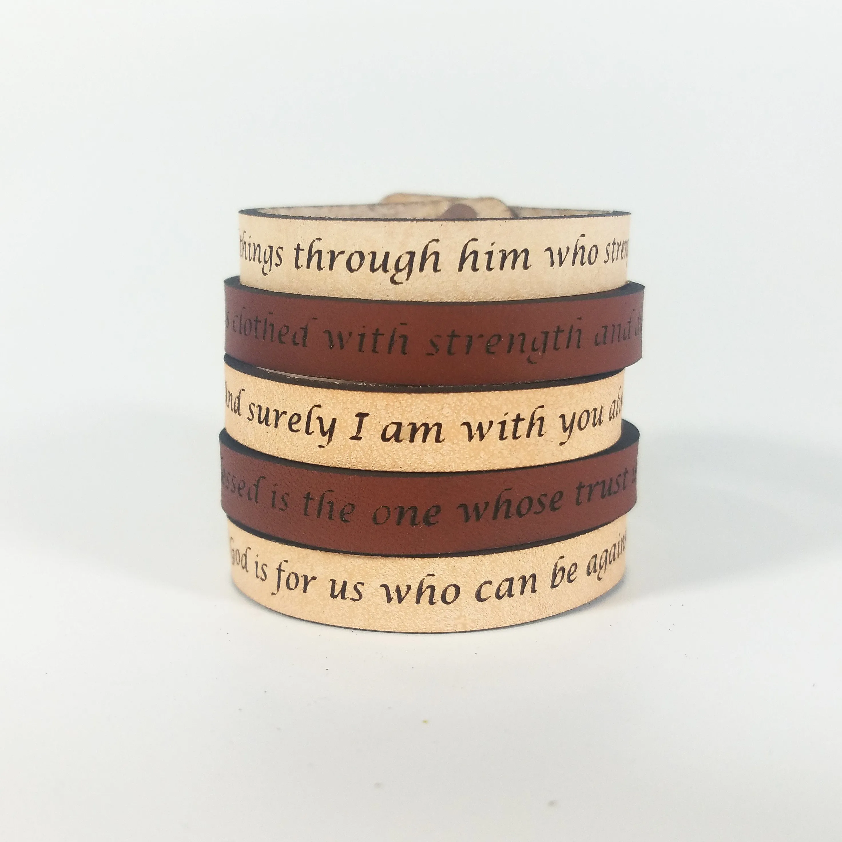 Leather Word Bracelet™  Matt 28:20