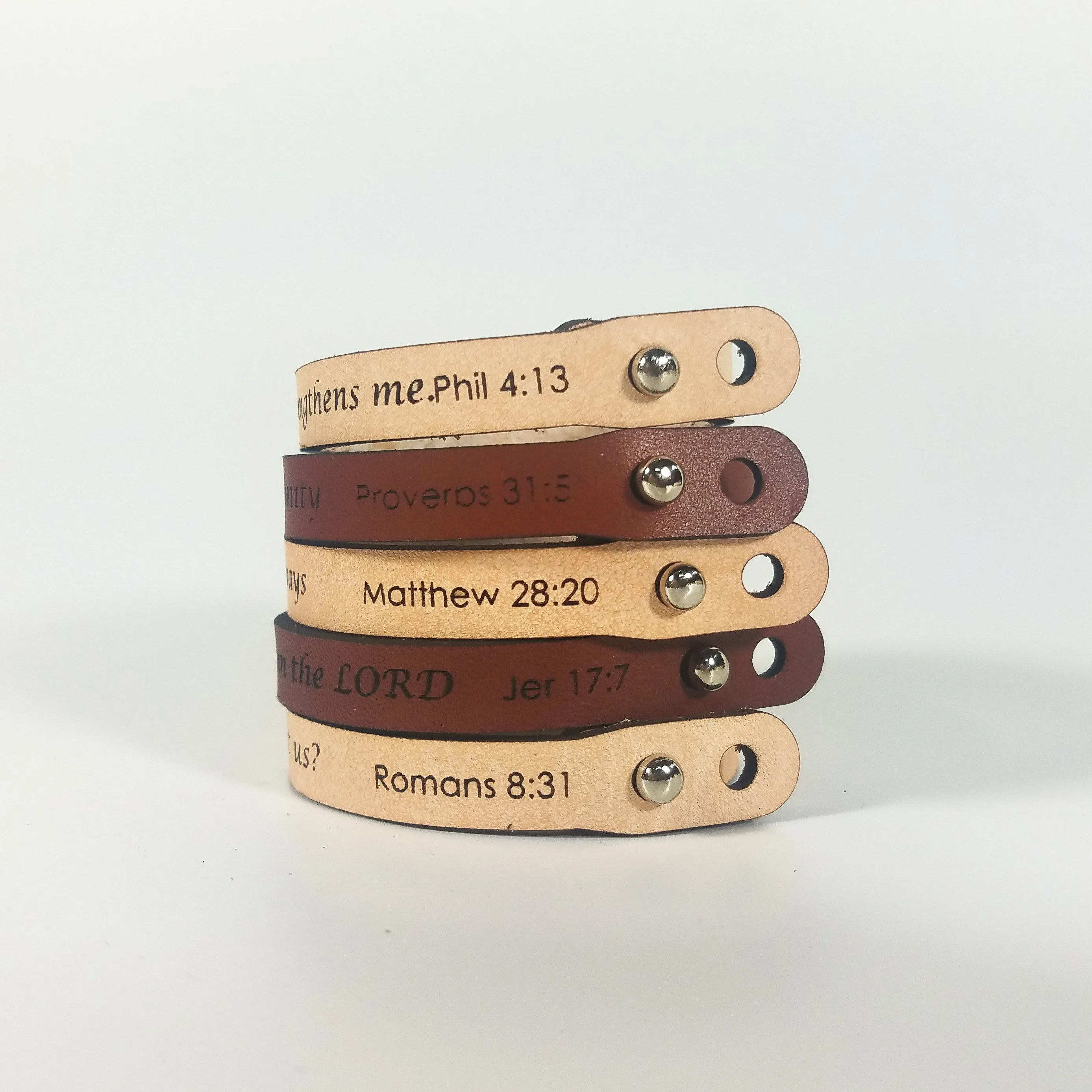 Leather Word Bracelet™  Matt 28:20