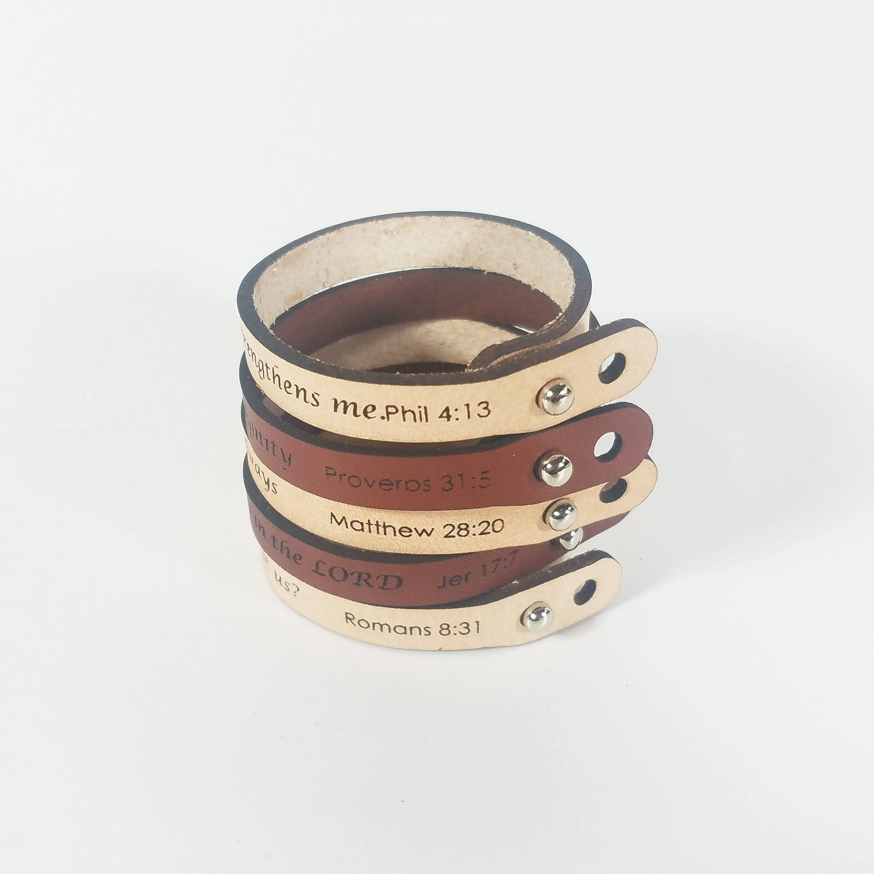 Leather Word Bracelet™  Matt 28:20