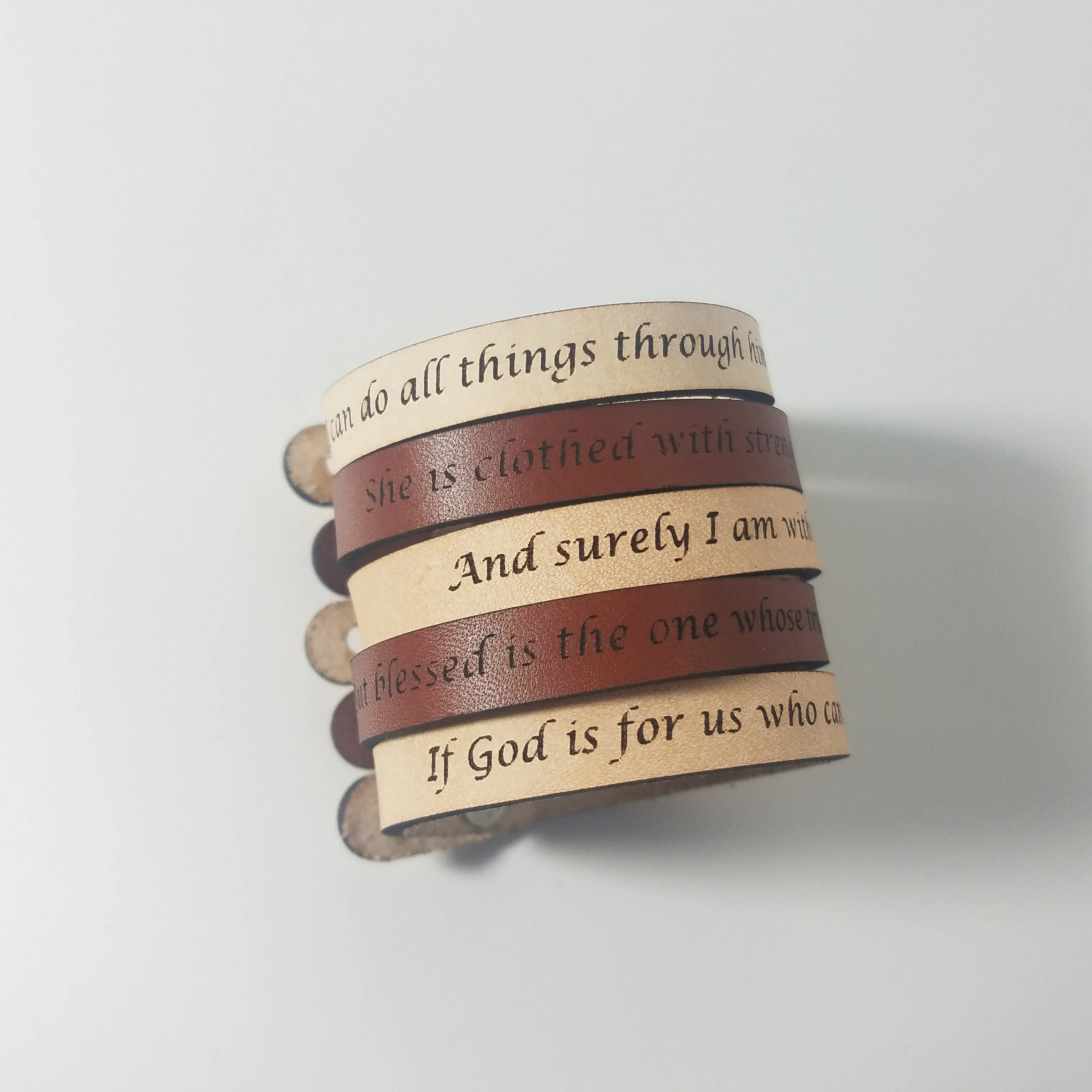 Leather Word Bracelet™  Matt 28:20