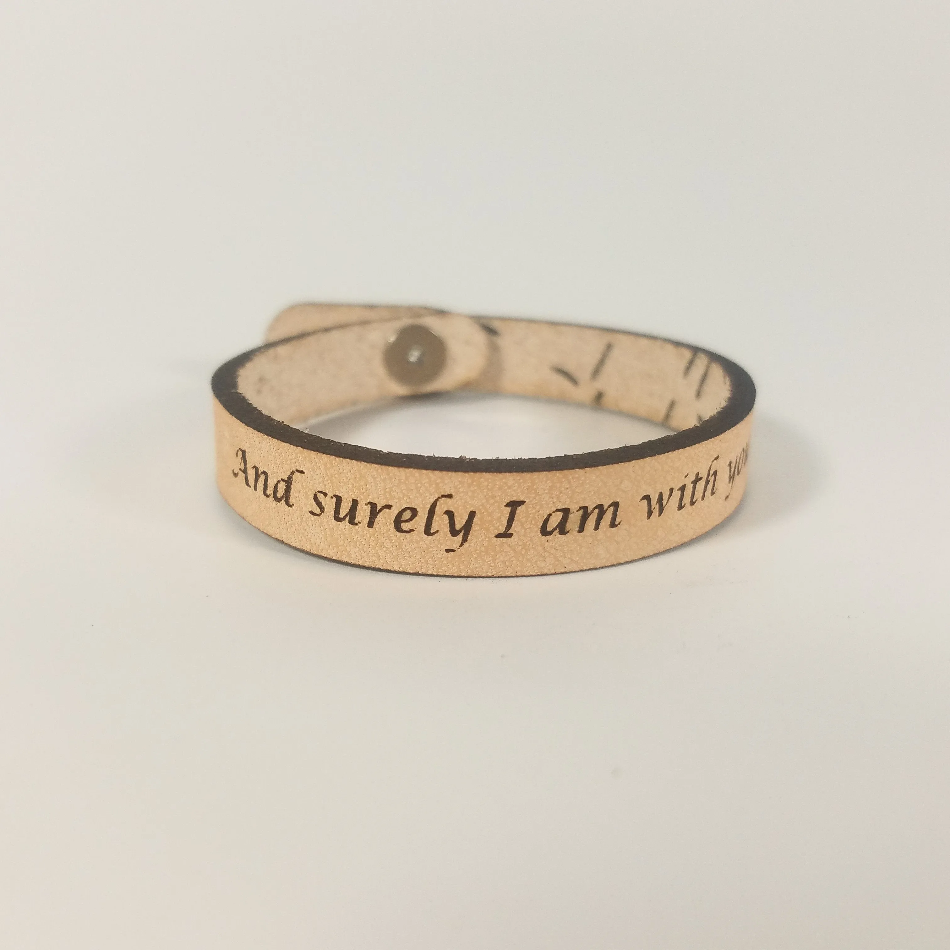 Leather Word Bracelet™  Matt 28:20