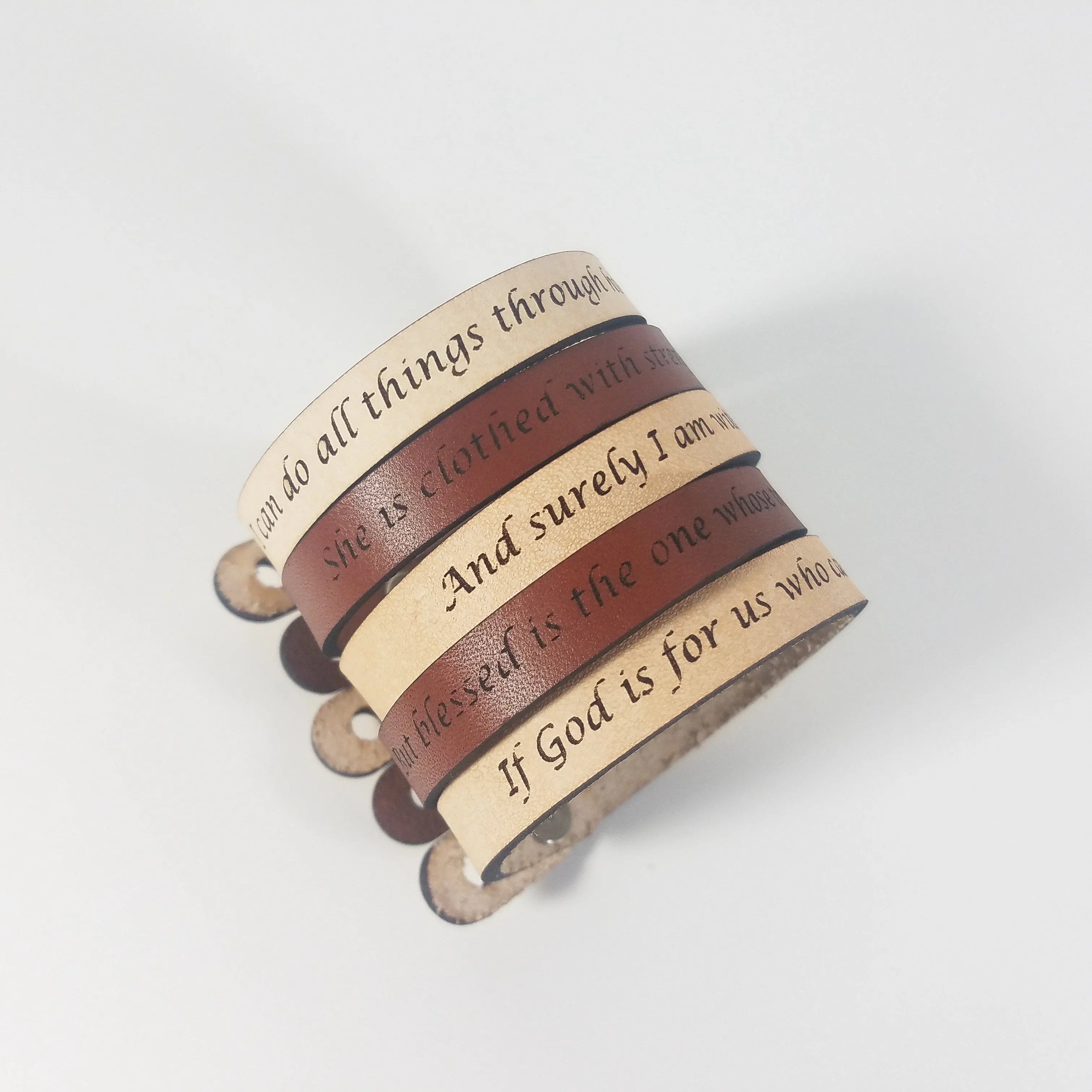 Leather Word Bracelet™  Matt 28:20