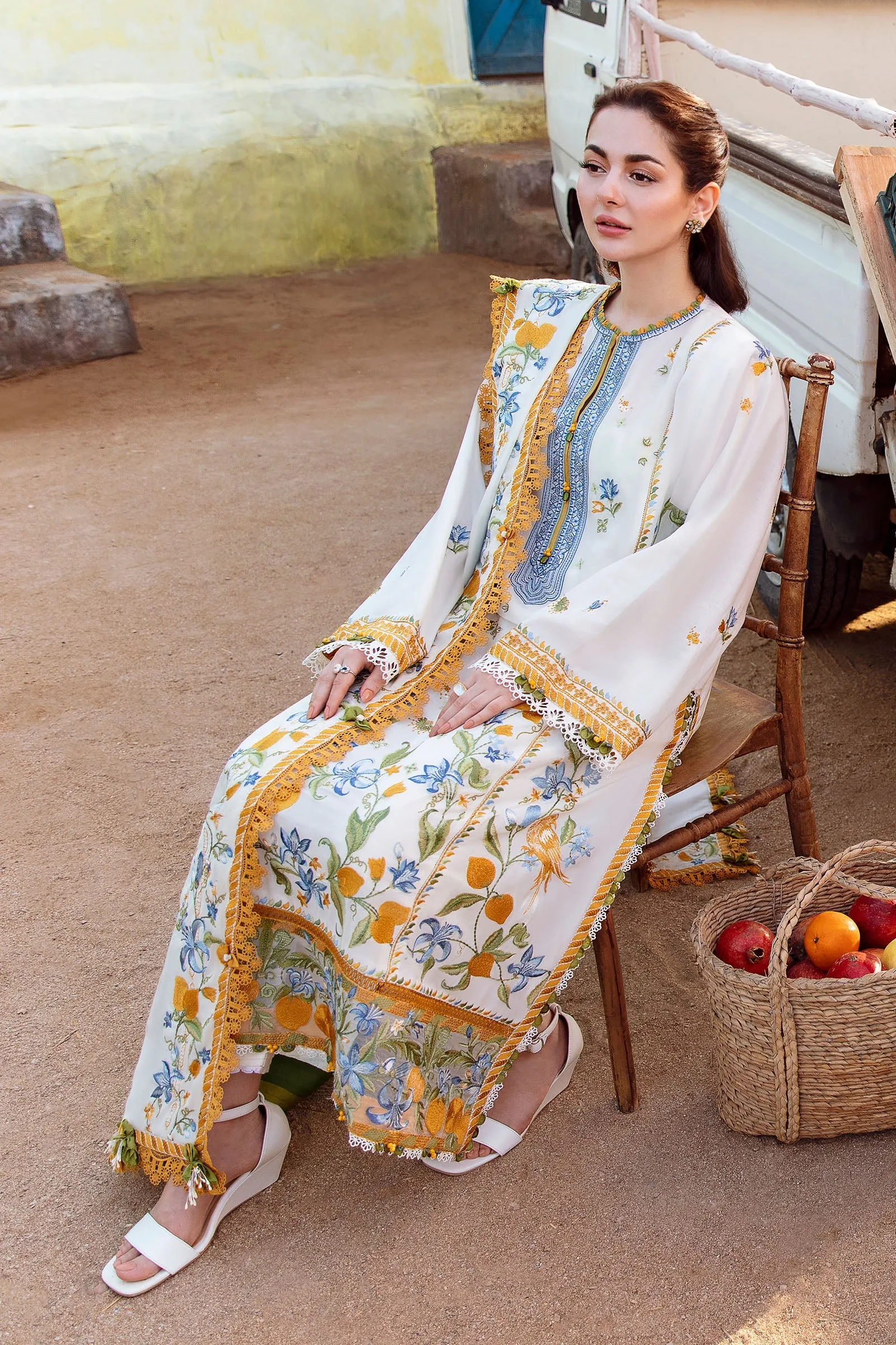 LEYA (ZL23-07 A) | Zaha Lawn Collection 2023 | Embroidered Unstitched Lawn Suits
