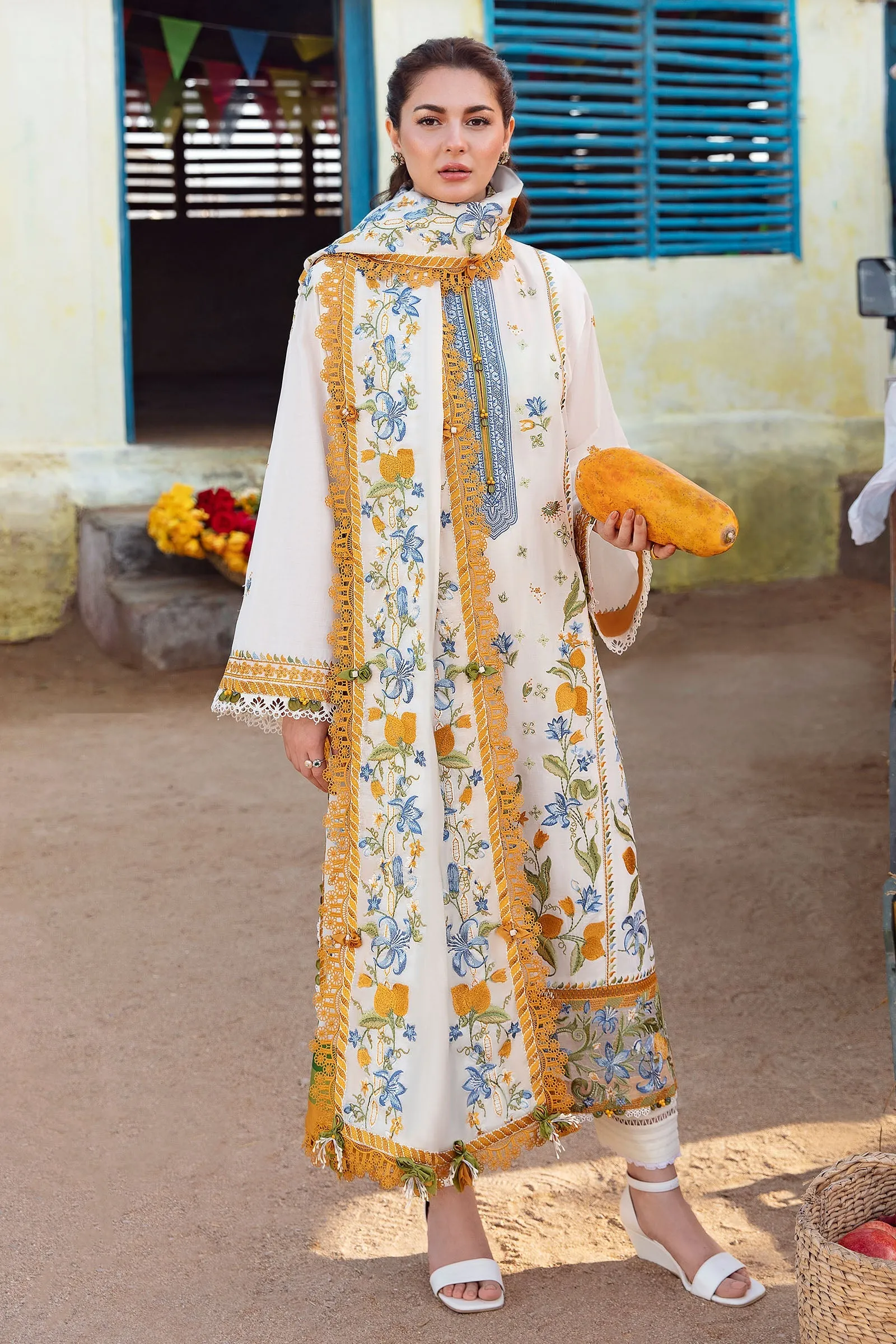 LEYA (ZL23-07 A) | Zaha Lawn Collection 2023 | Embroidered Unstitched Lawn Suits