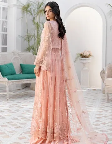 LF - 402 | Emaan Adeel Le Festa Premium Formals Vol 4 |  Unstitched Embroidered Chiffon Suits