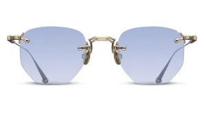 M3104 A-Brushed Gold / Geometric Cafe' Blue Gradient