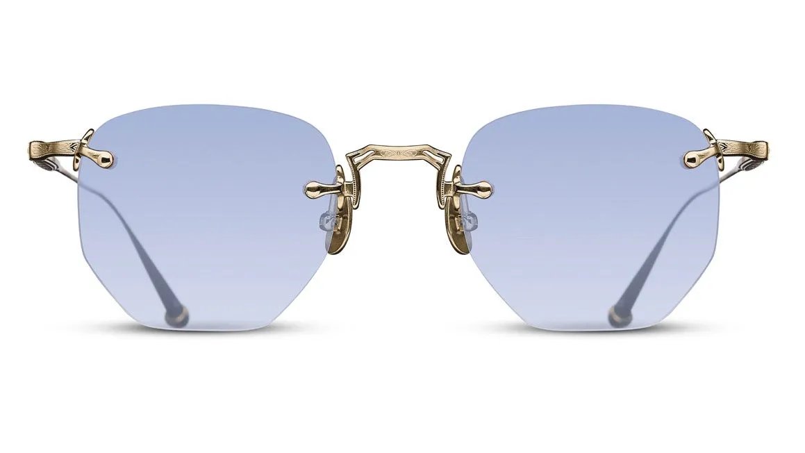 M3104 A-Brushed Gold / Geometric Cafe' Blue Gradient