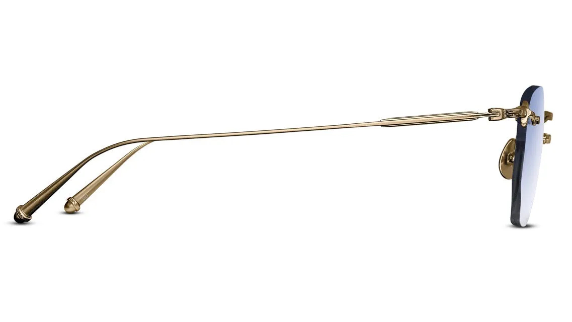 M3104 A-Brushed Gold / Geometric Cafe' Blue Gradient