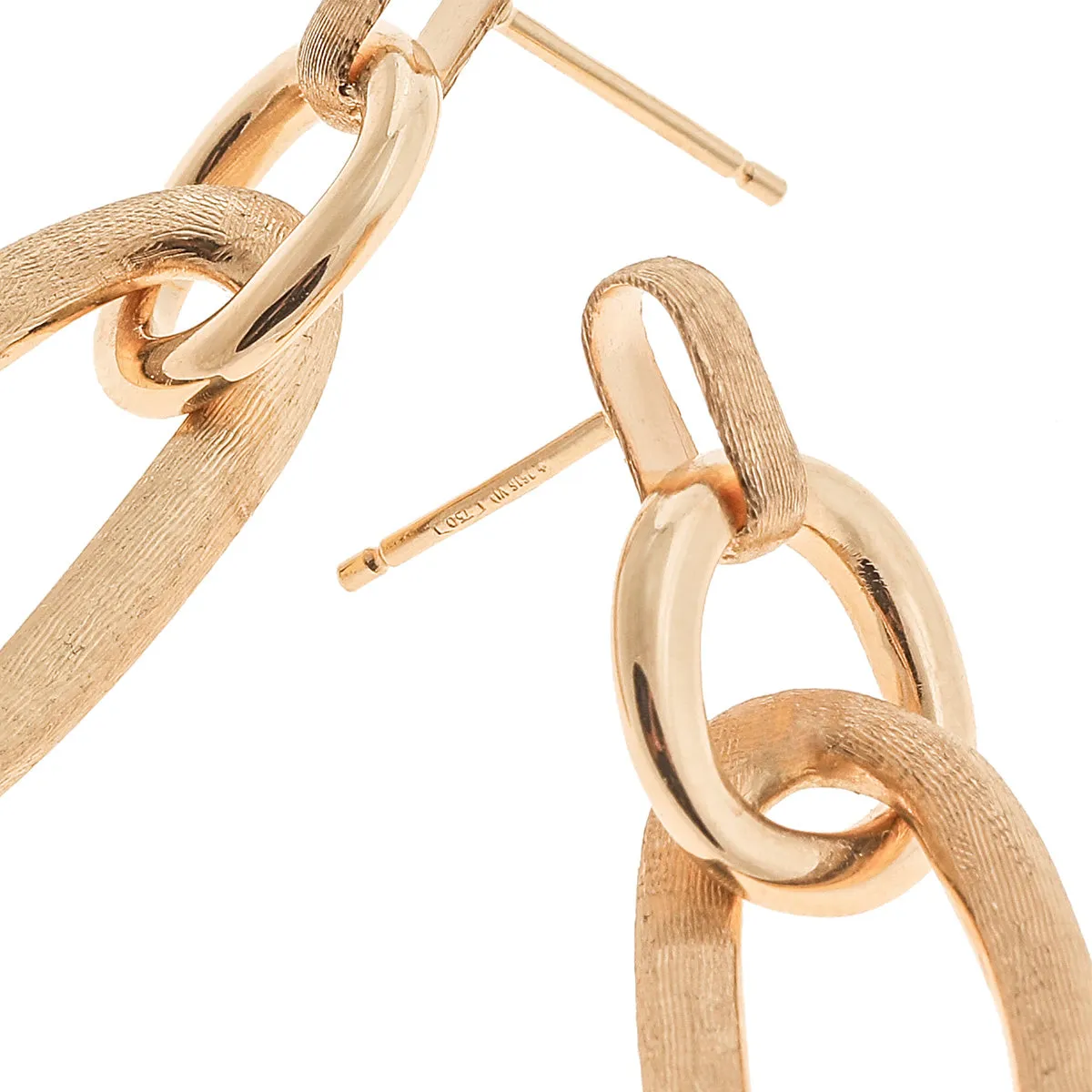 Marco Bicego Jaipur Polished & Engraved Link Drop Earrings