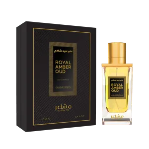Mashaer Royal Amber Oud Gold Edition 3.4 oz Eau de Parfum Spray for Unisex