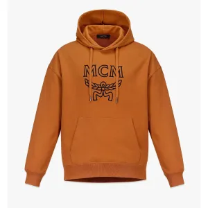 MCM Mens Classic Logo Cognac/Black Cotton Hoodie/Sweatshirt