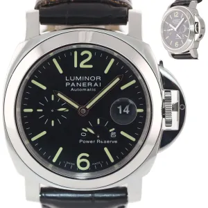 MINT Panerai PAM 090 Luminor Automatic Power Reserve Steel Date 44mm Watch