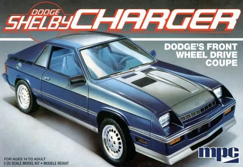 MPC 1986 DODGE SHELBY CHARGER 1:25 SCALE MODEL KIT