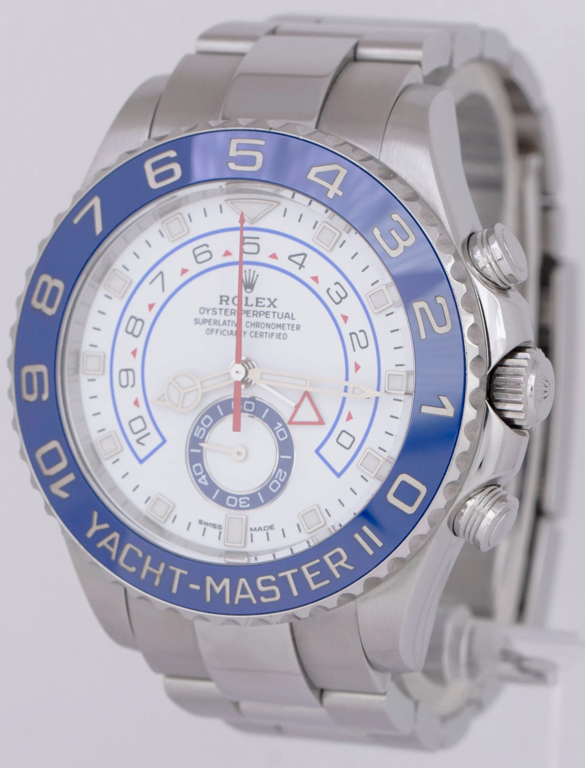 NEW PAPERS 2021 Rolex Yacht-Master II 44mm Stainless White 116680 Watch B P