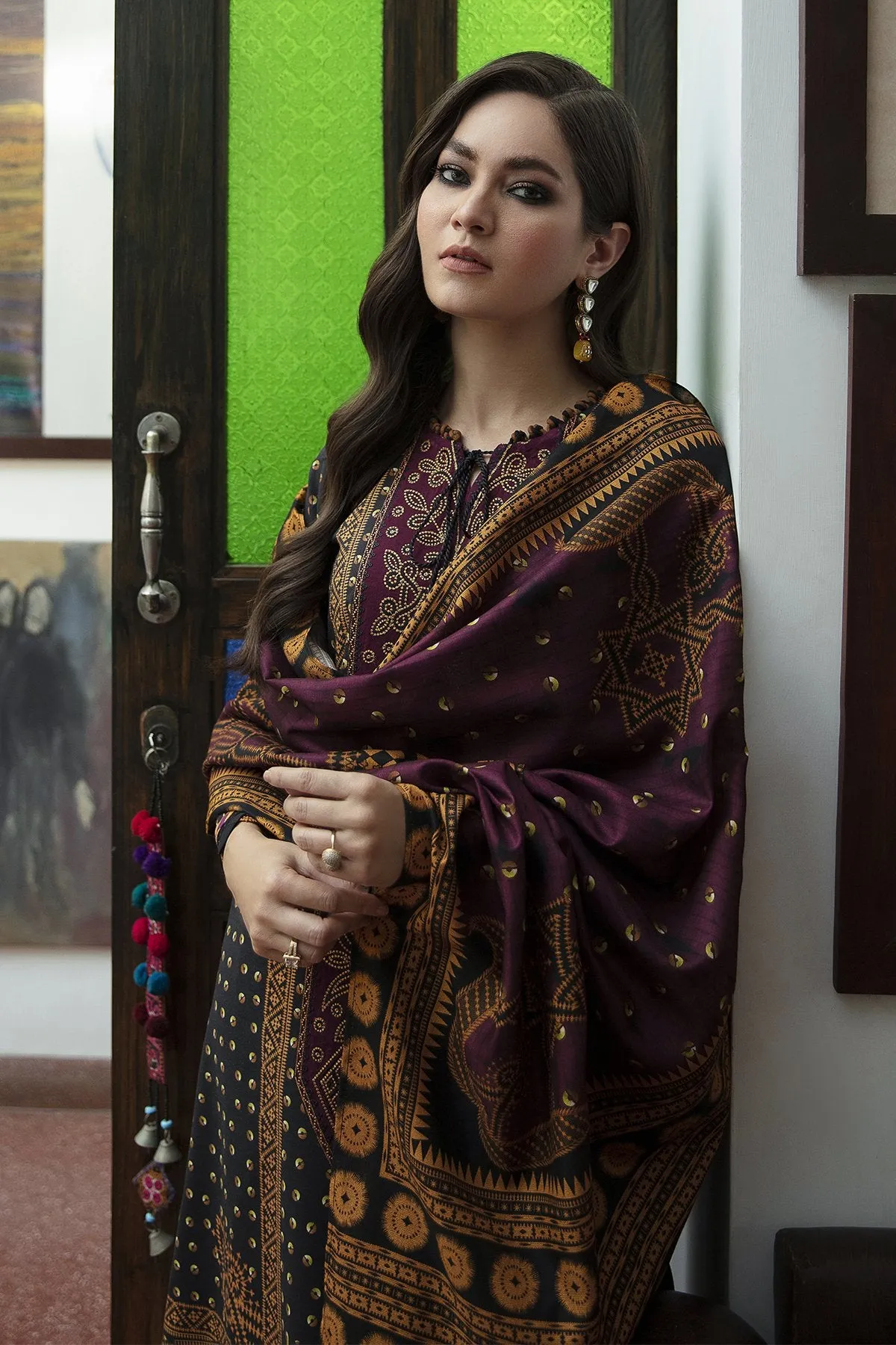 NIRAN | Jazmin Iris Winter Collection 2021 | Unstitched Embroidered Viscose Slub Khaddar Suit