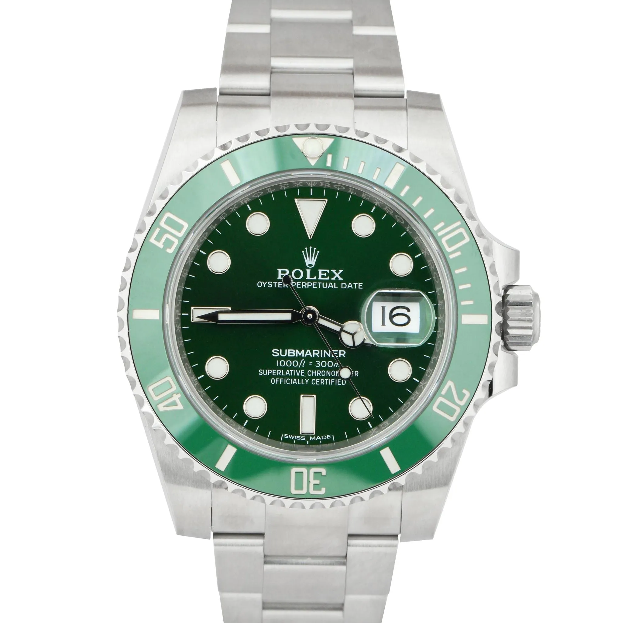 NOS 2020 PAPERS Rolex Submariner Date 'Hulk' Green Ceramic Watch 116610 LV B P