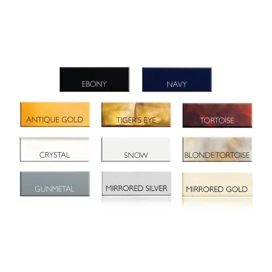 Old English Acrylic Engraved Bar Necklace (WS)