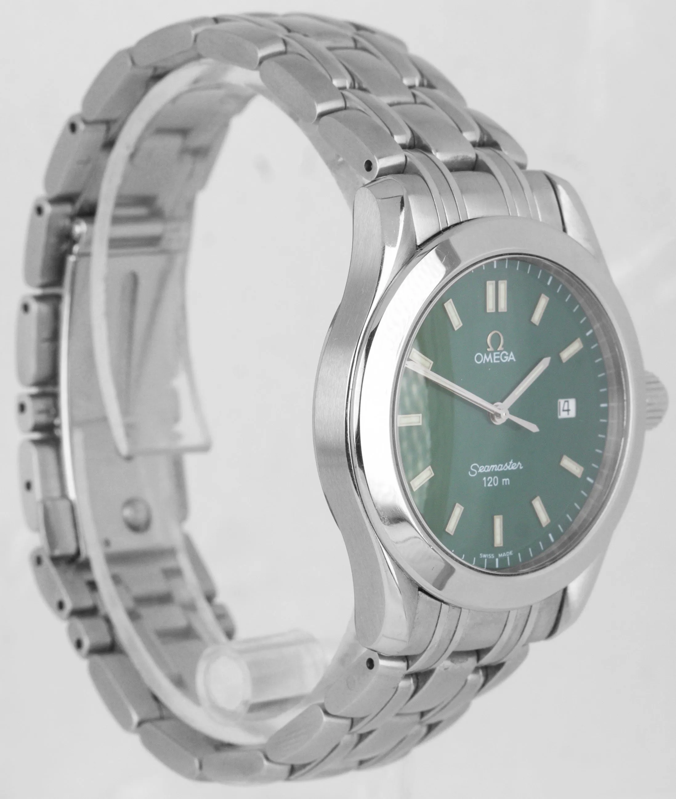 Omega Seamaster 120 Midsize 36mm Stainless Steel Green Quartz Watch 2511.72