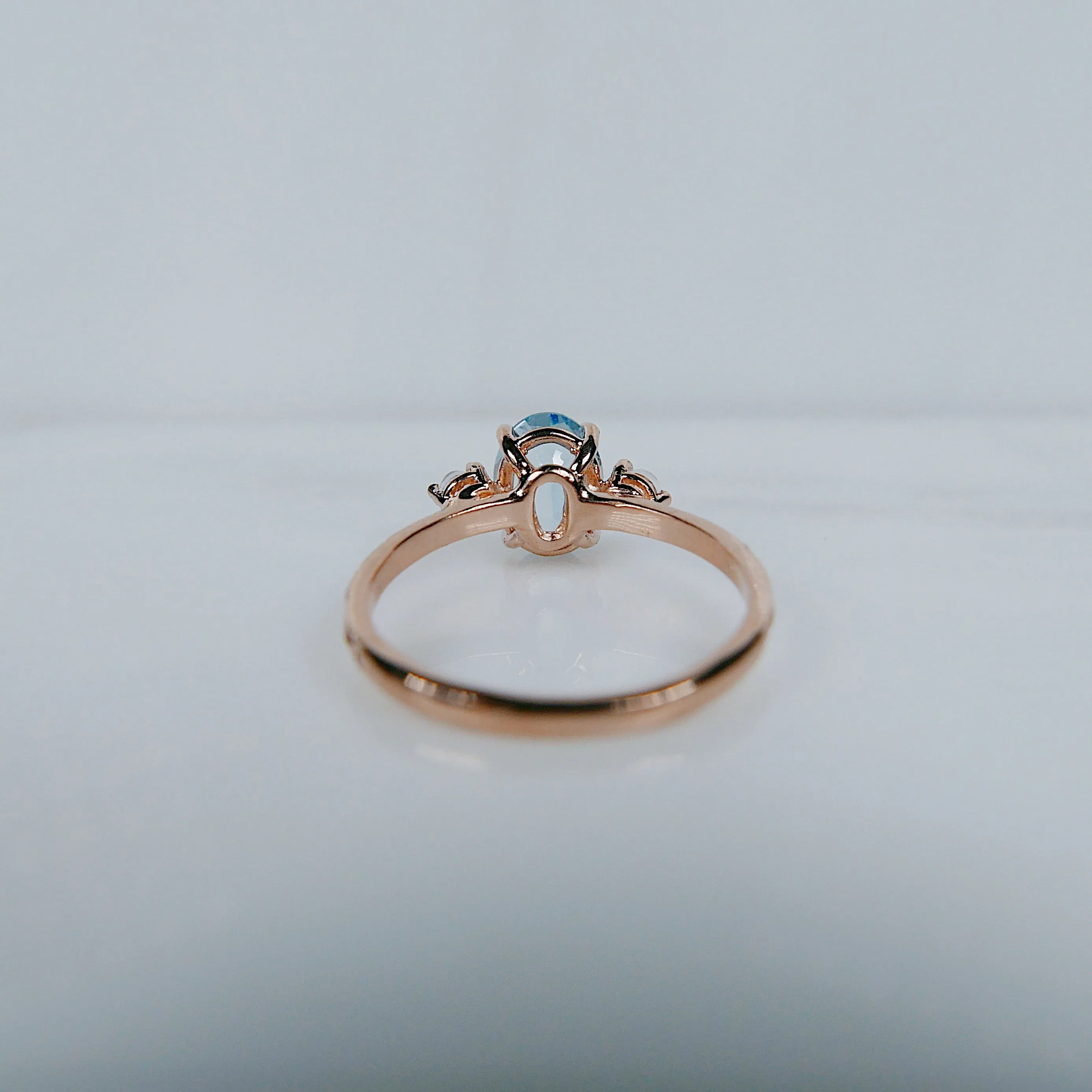 OOAK Twilight Aquamarine and Moonstone Ring