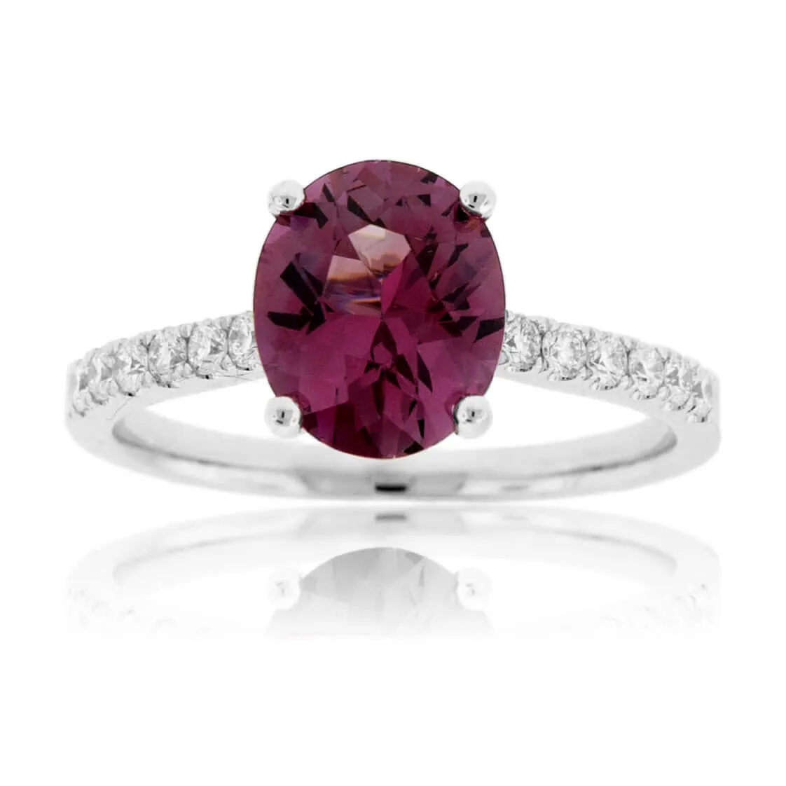 Oval Pink Spinel & Diamond Ring
