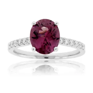 Oval Pink Spinel & Diamond Ring