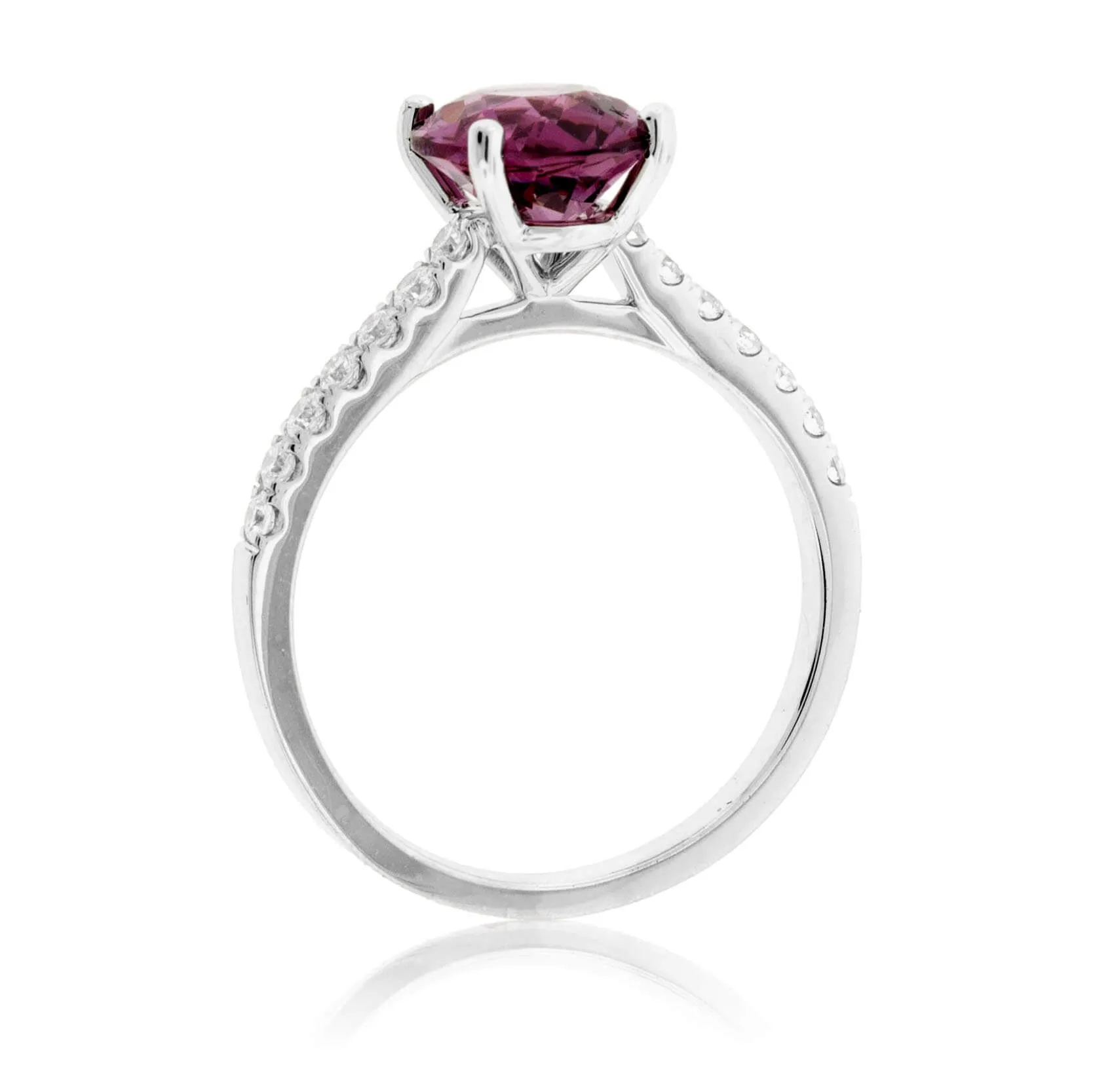 Oval Pink Spinel & Diamond Ring