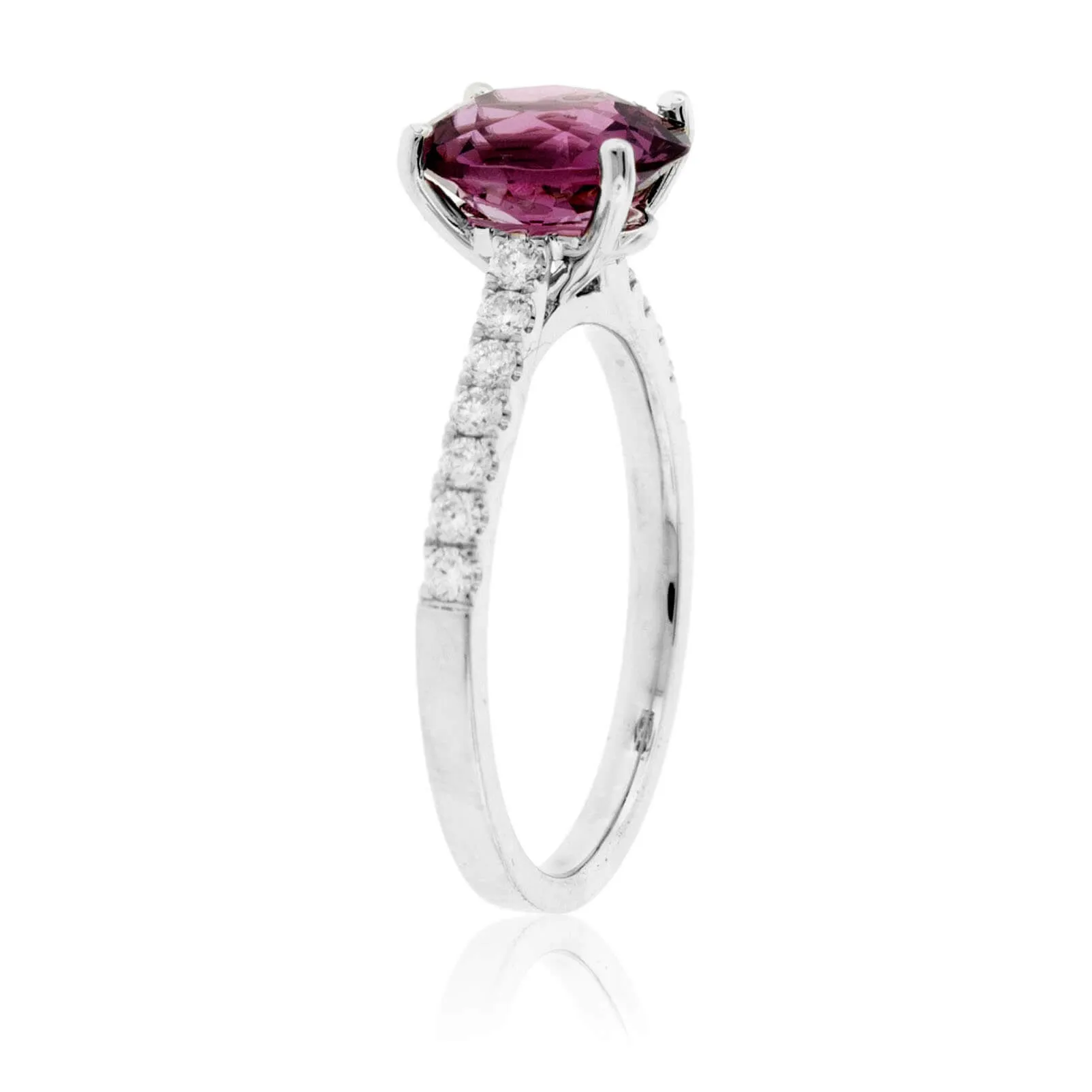 Oval Pink Spinel & Diamond Ring
