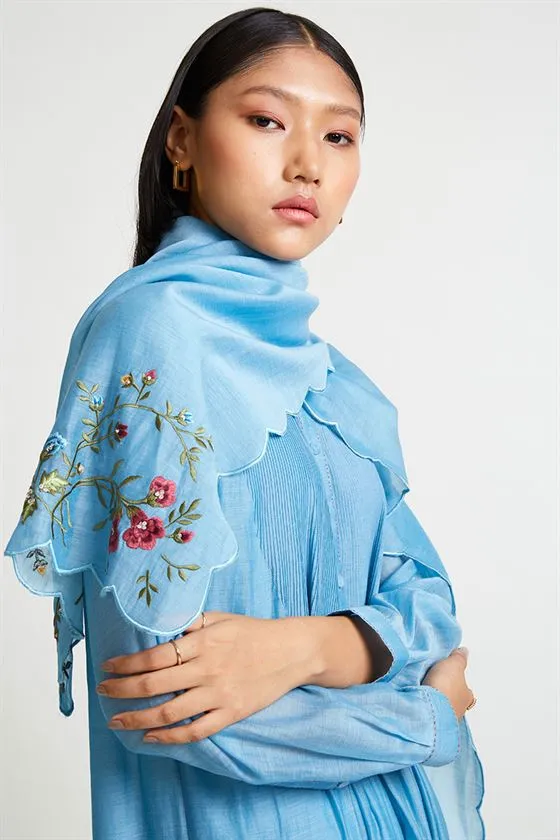Payal Pratap   -   Rock Garden Azalea Embroidered Scarf