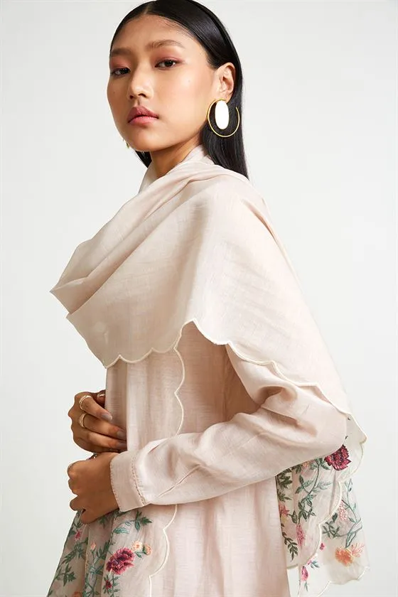 Payal Pratap   -   Rock Garden Dragonsblood Embroidered Scarf
