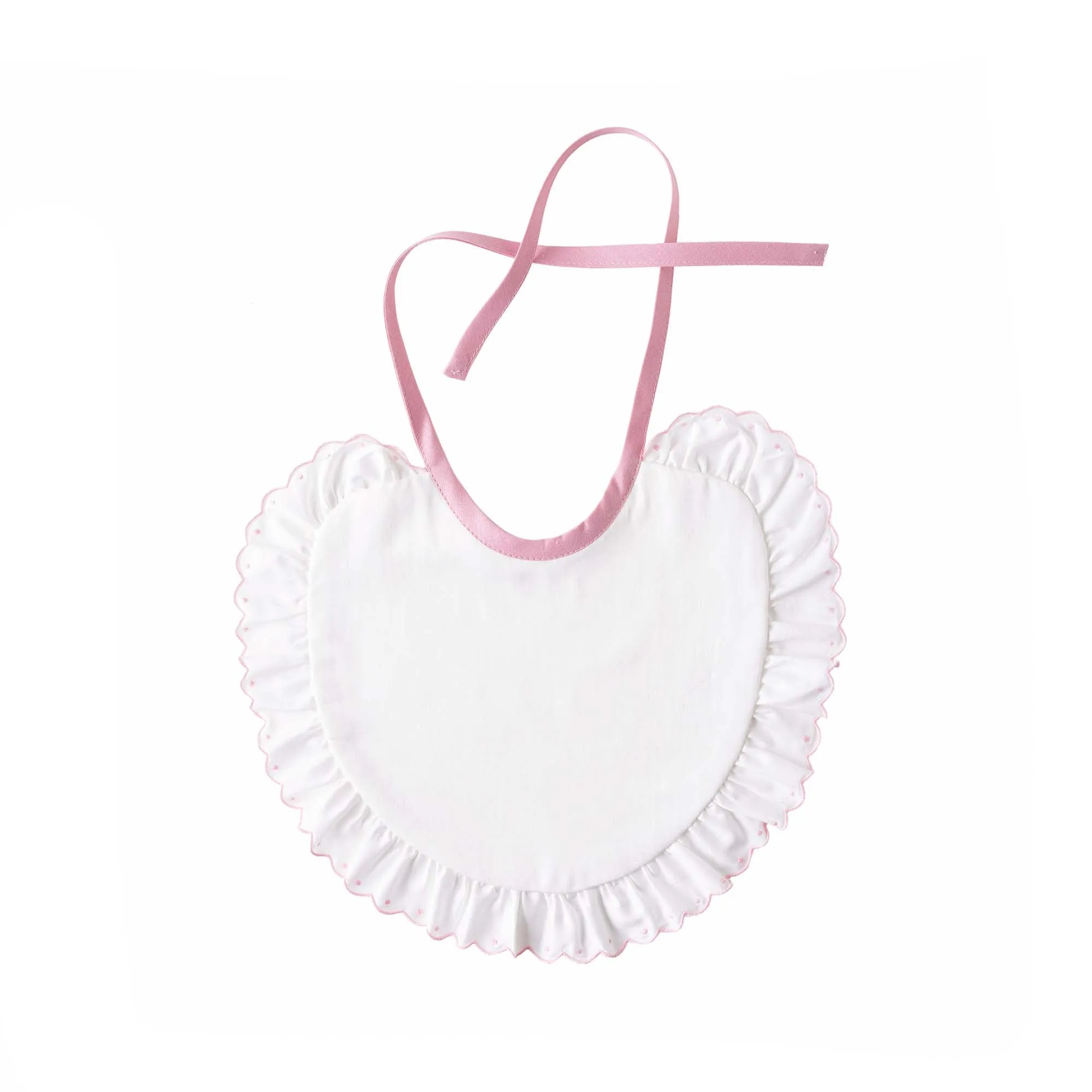 Pink Scalloped Bib