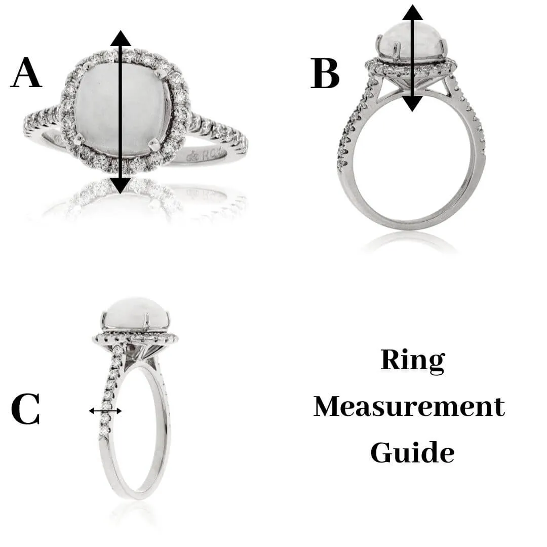 Pink Spinel & Diamond Halo Style Ring