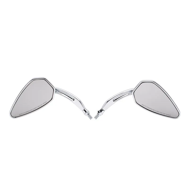 Pinnacle Mirrors in Chrome, Pair