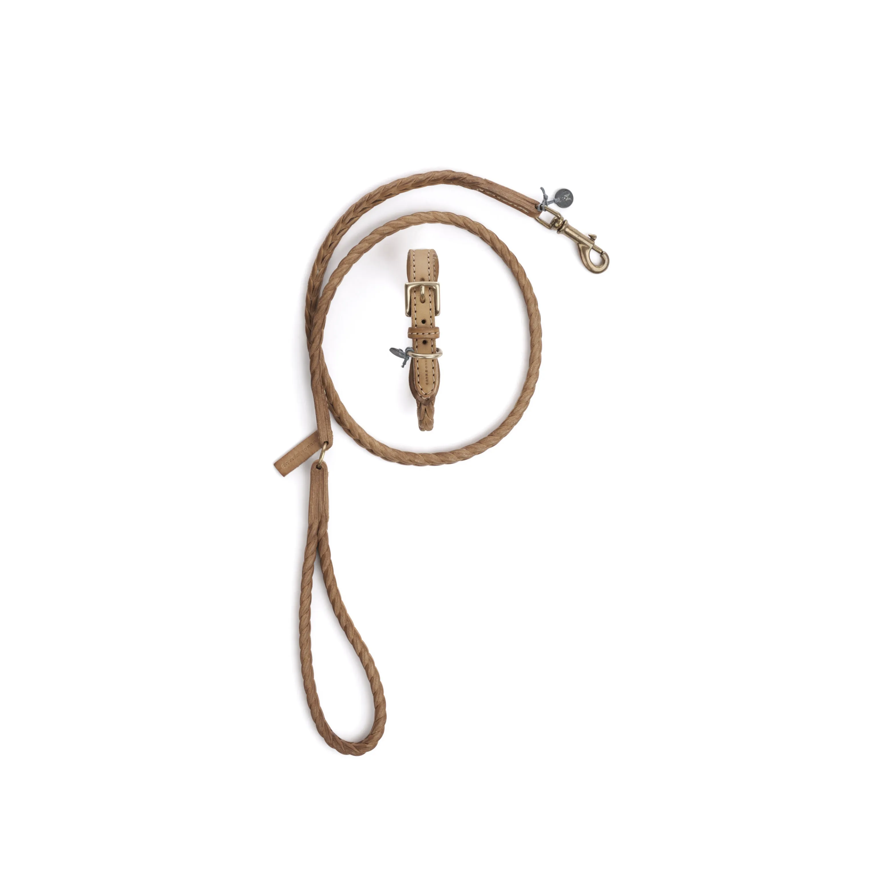 Plaited Leather Dog Collar